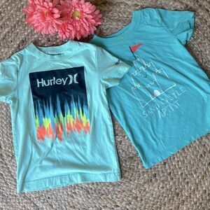 Hurley, Cat & Jack Short Sleeve Tshirt Set, Beach, Surf Size 3T, Sand Castle